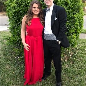 Red LuIu’s halter dress